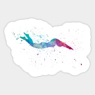 Swimmer in watercolor Sticker